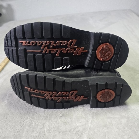 Harley-Davidson Boots Abercorn Sz 11W Leather Biker Motorcycle Side Zipper Black main image 10